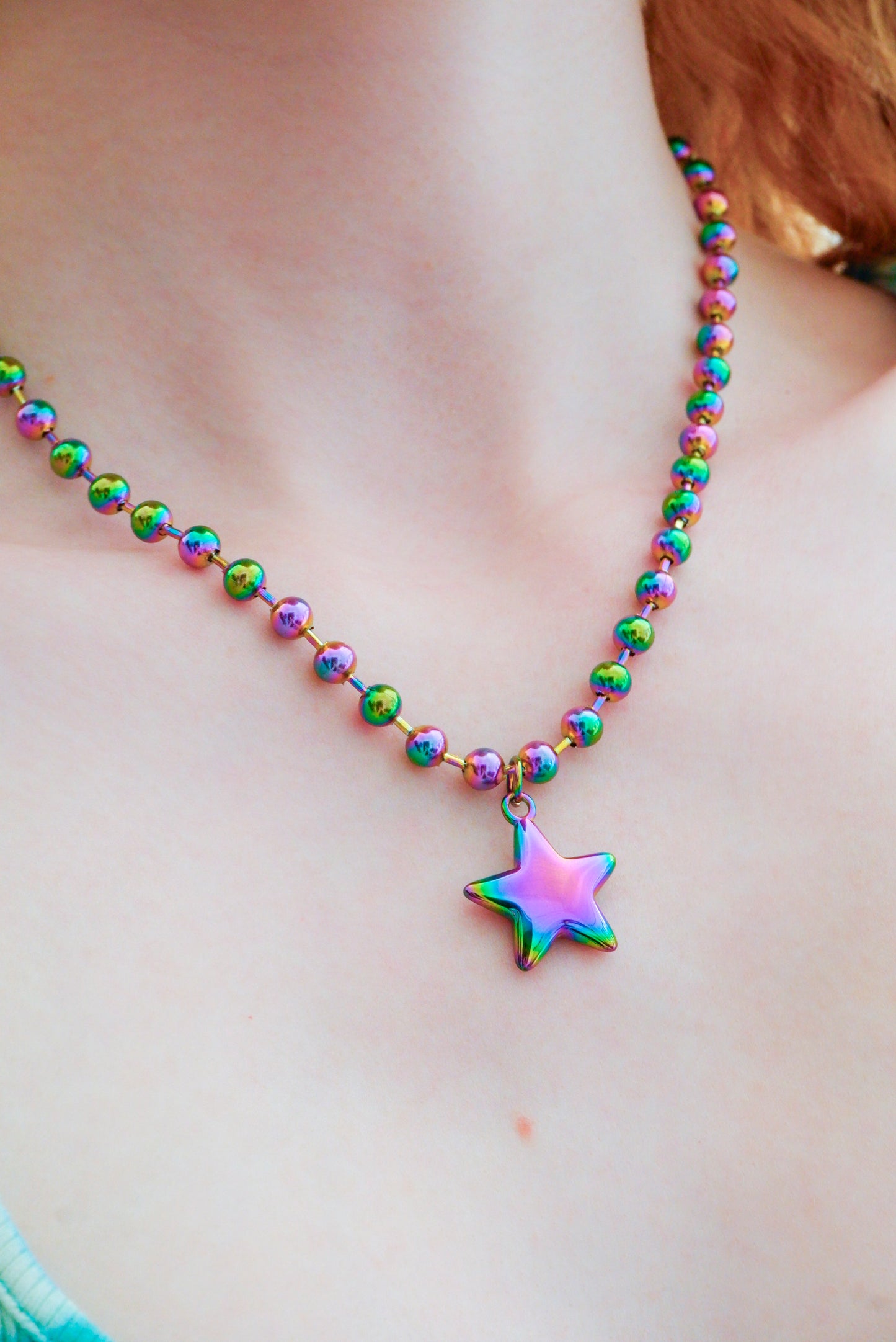 rainbow star necklace