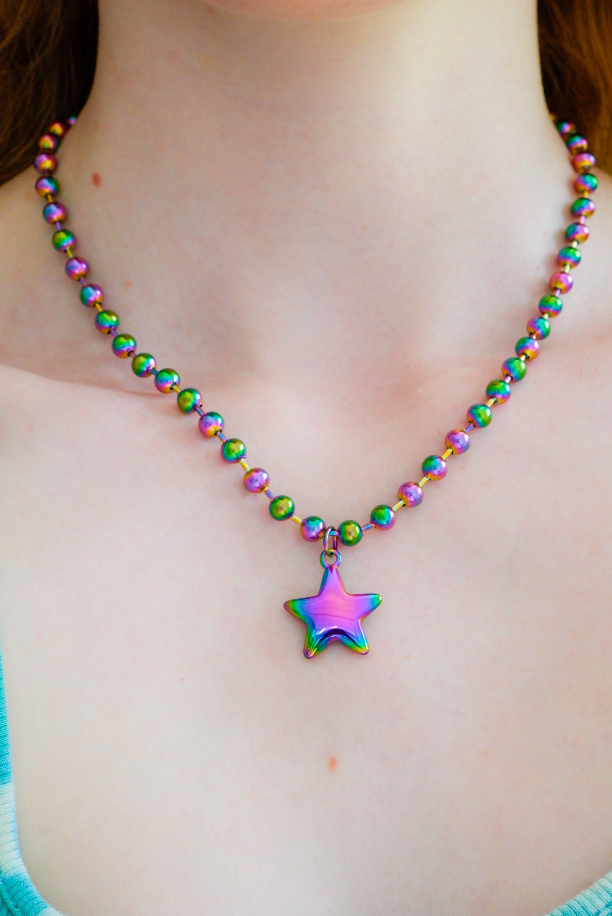rainbow star necklace