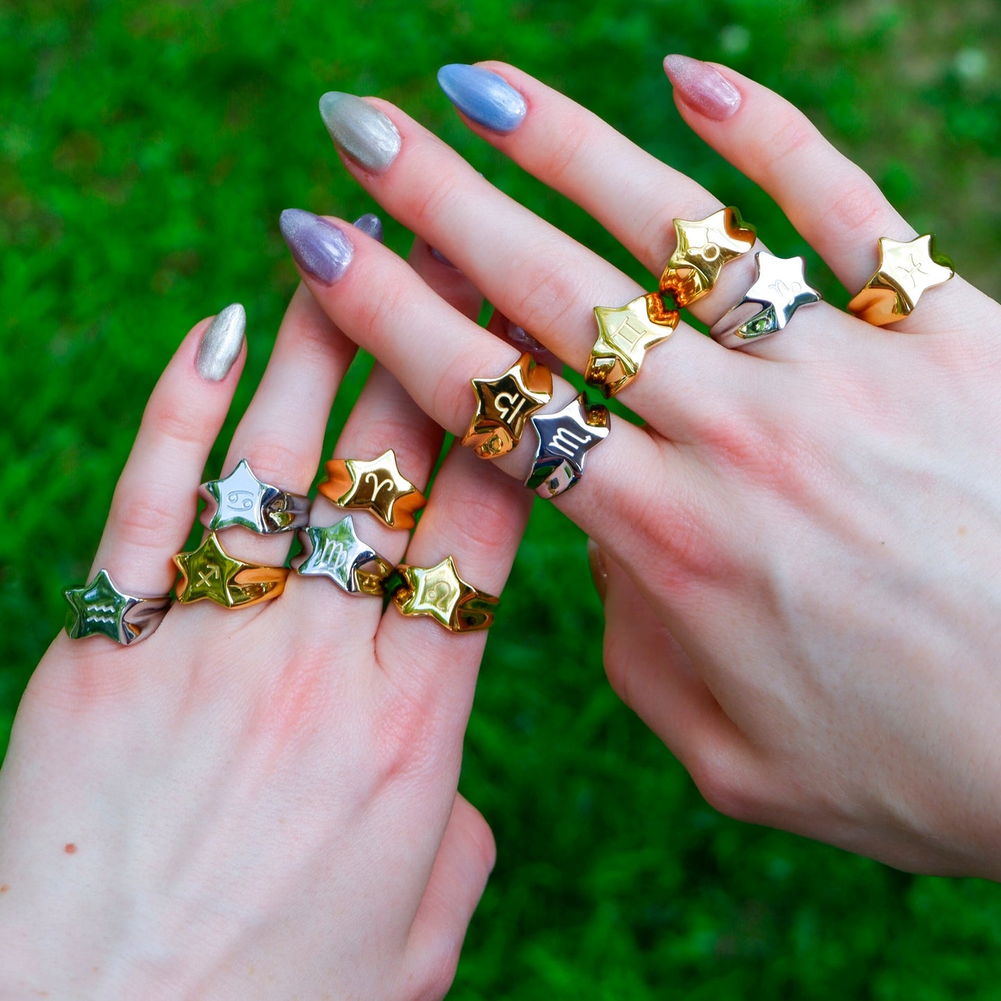 star sign ring