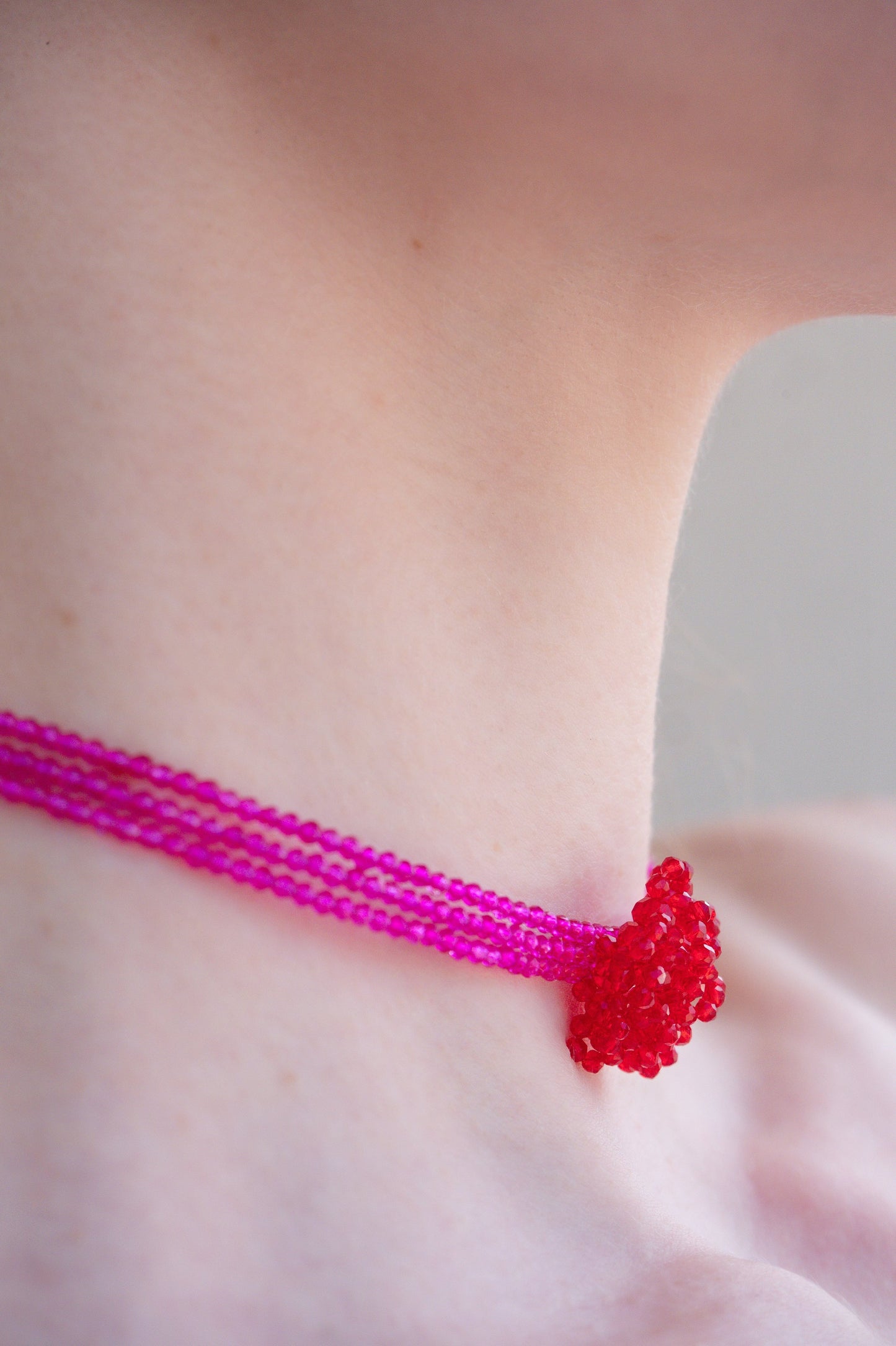 Beaded Rose Choker