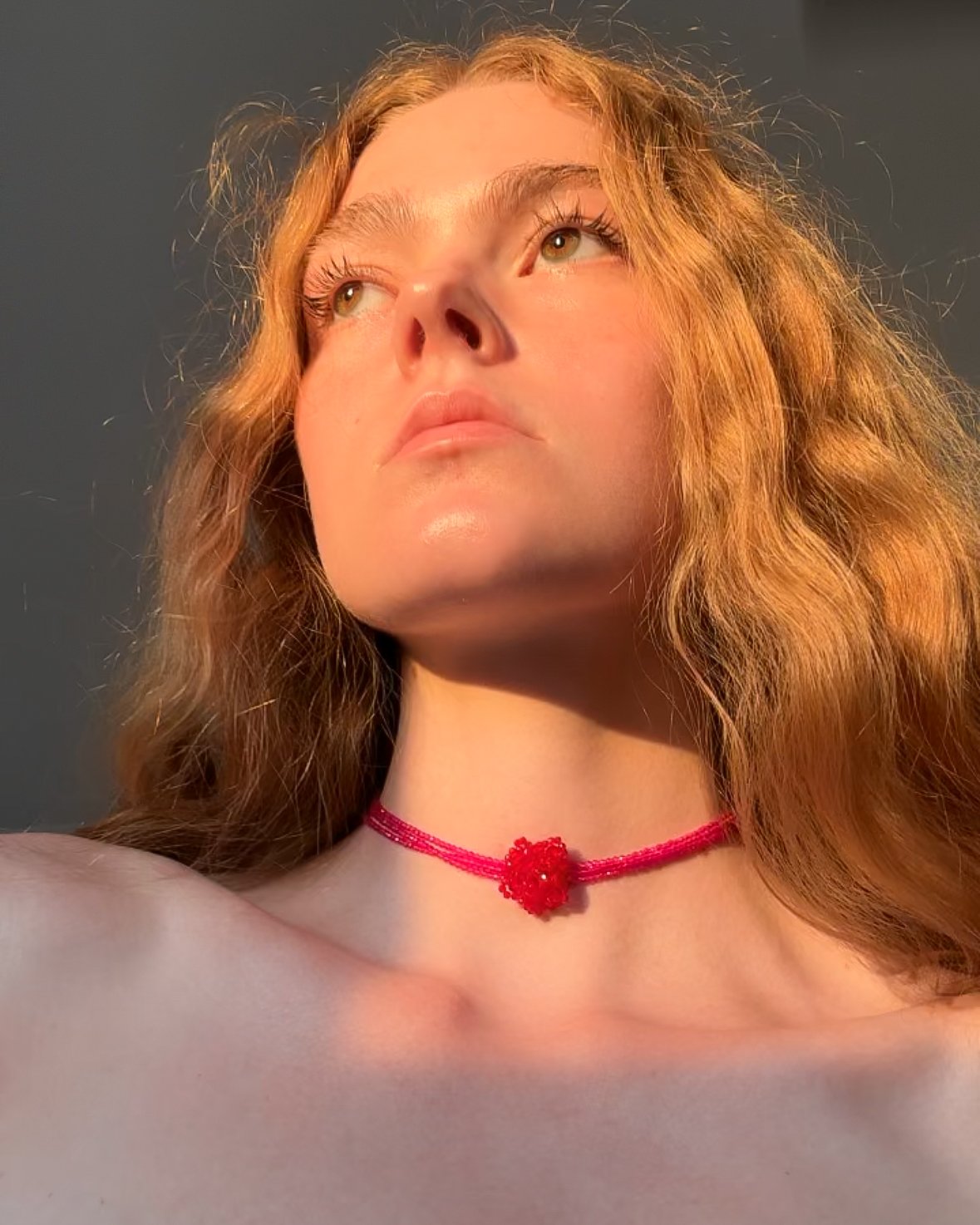 Beaded Rose Choker