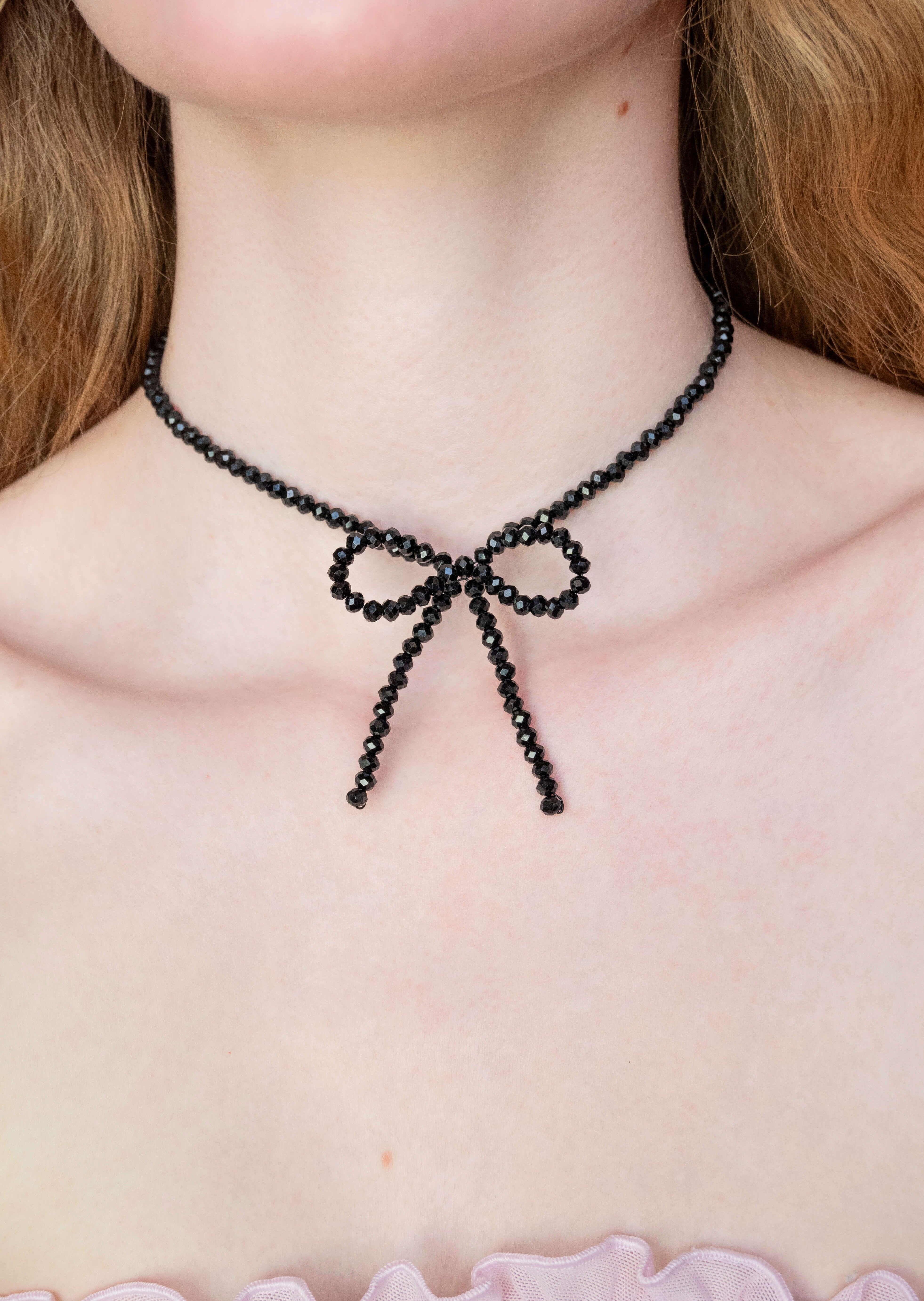 Bow necklace hot sale