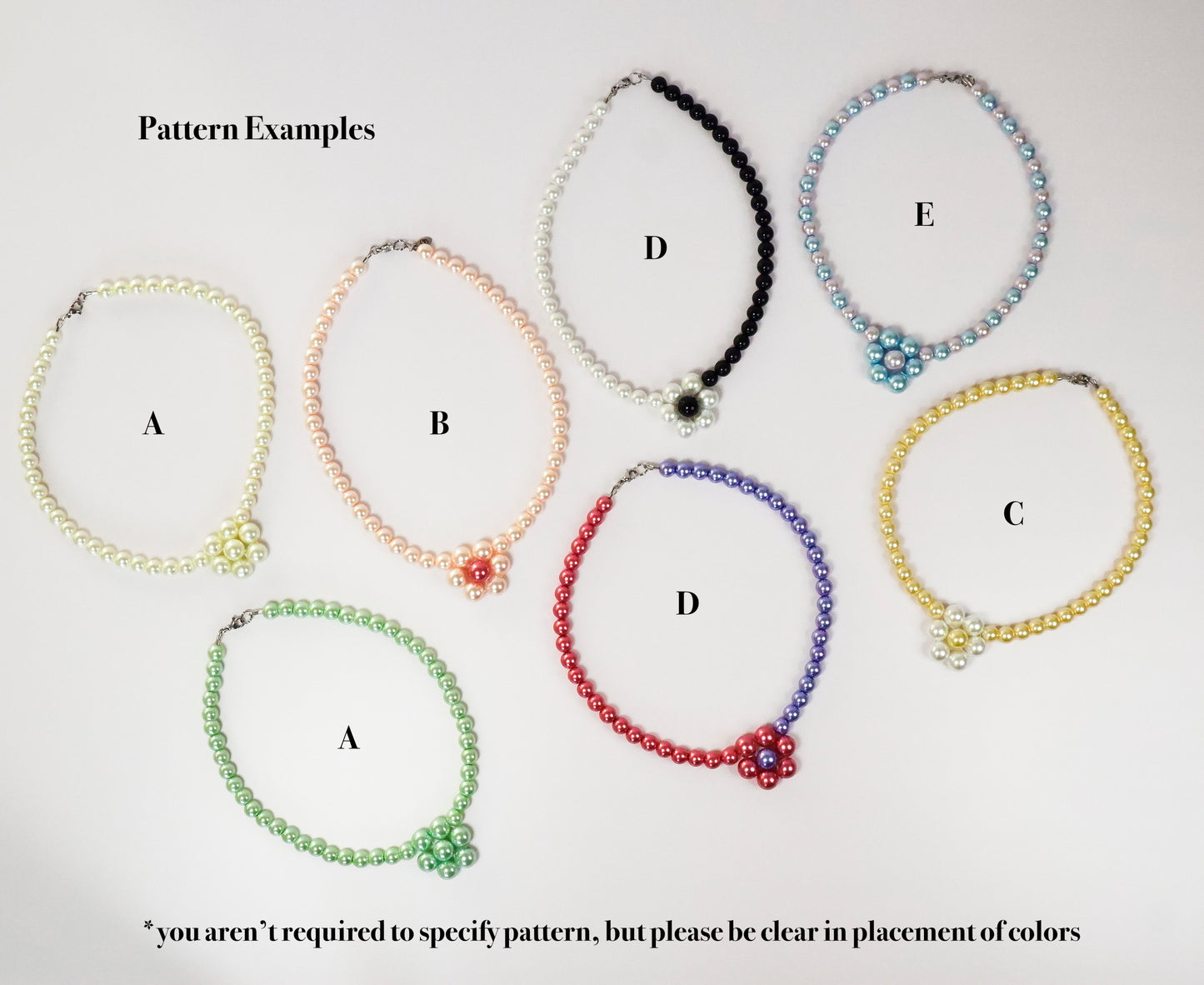 pattern examples for custom flower necklaces