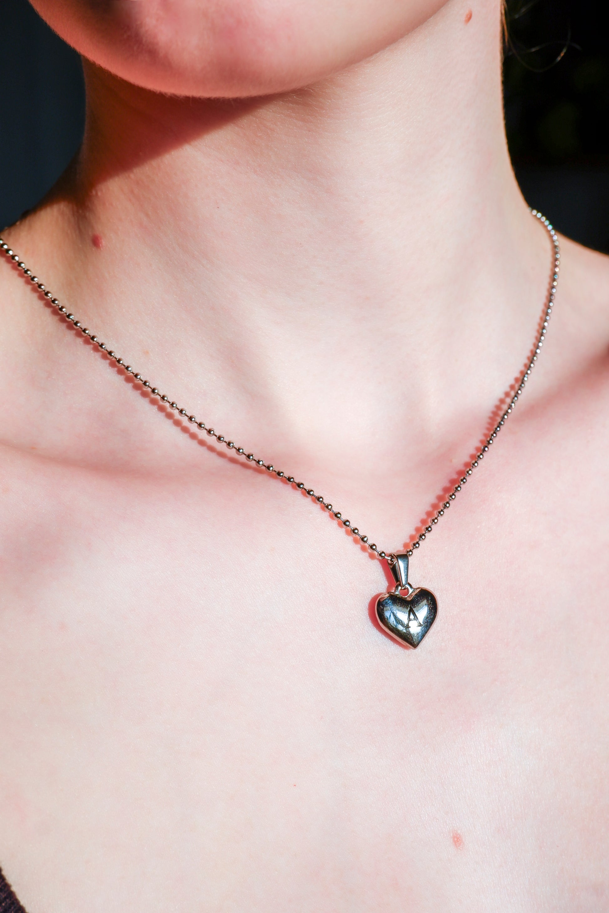 initial heart necklace