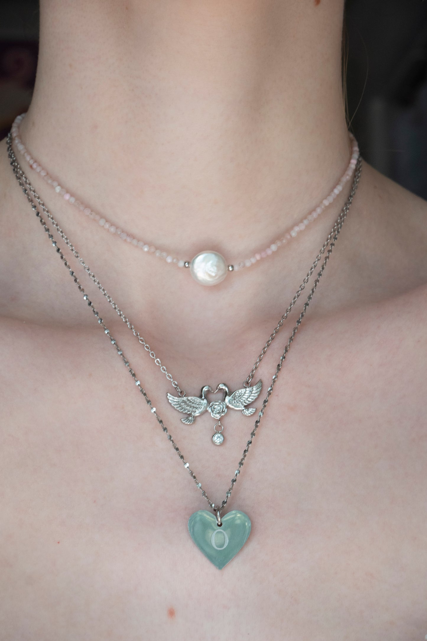 Rose Quartz Pearl Choker